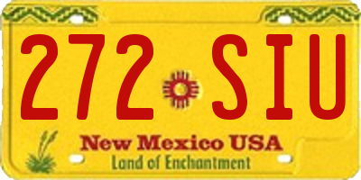 NM license plate 272SIU