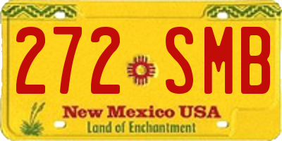 NM license plate 272SMB