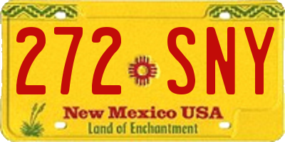NM license plate 272SNY