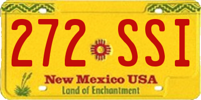 NM license plate 272SSI