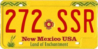 NM license plate 272SSR