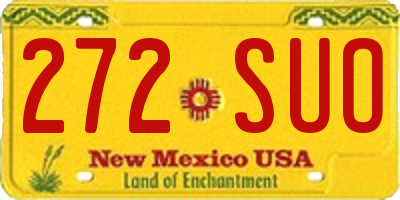 NM license plate 272SUO