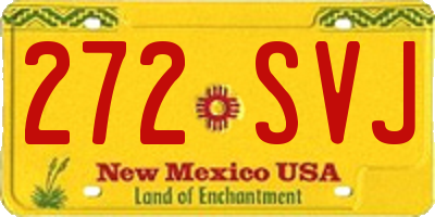 NM license plate 272SVJ
