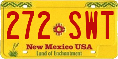 NM license plate 272SWT