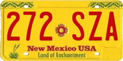 NM license plate 272SZA