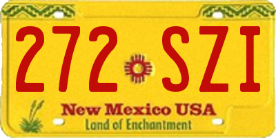 NM license plate 272SZI