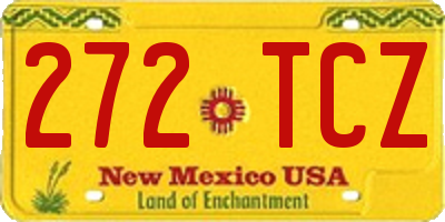 NM license plate 272TCZ