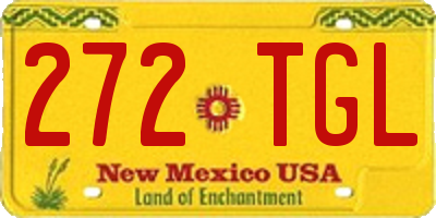 NM license plate 272TGL