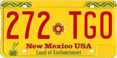 NM license plate 272TGO