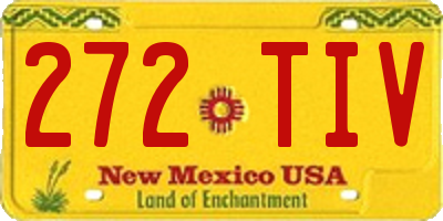 NM license plate 272TIV