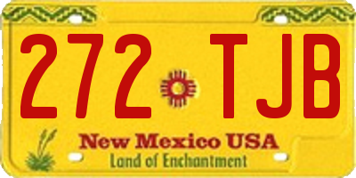 NM license plate 272TJB