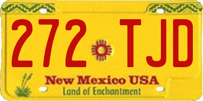 NM license plate 272TJD