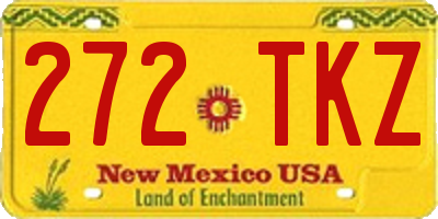 NM license plate 272TKZ