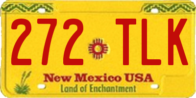 NM license plate 272TLK