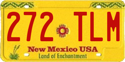 NM license plate 272TLM