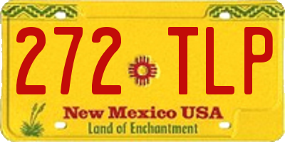 NM license plate 272TLP