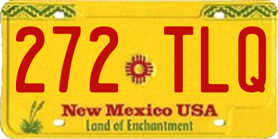 NM license plate 272TLQ