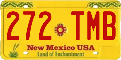NM license plate 272TMB