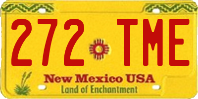NM license plate 272TME