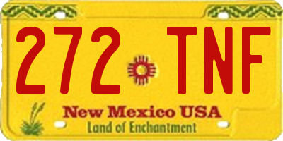 NM license plate 272TNF