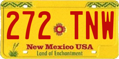 NM license plate 272TNW