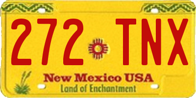 NM license plate 272TNX