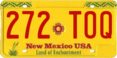 NM license plate 272TOQ