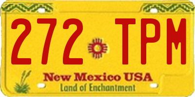NM license plate 272TPM