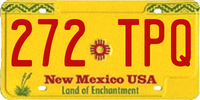NM license plate 272TPQ
