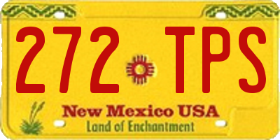 NM license plate 272TPS