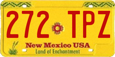 NM license plate 272TPZ