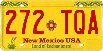 NM license plate 272TQA