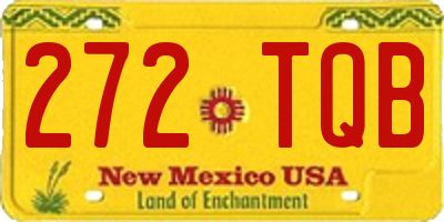 NM license plate 272TQB
