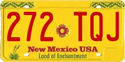 NM license plate 272TQJ