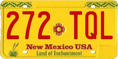 NM license plate 272TQL