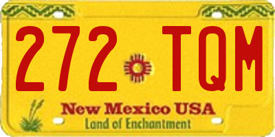 NM license plate 272TQM
