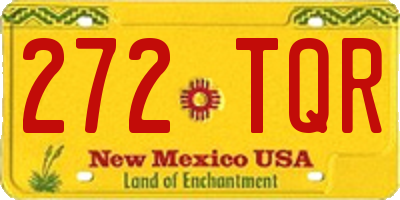 NM license plate 272TQR