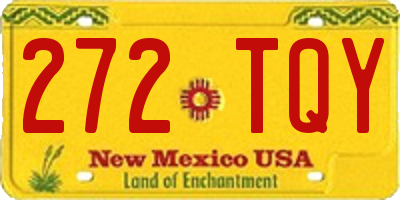 NM license plate 272TQY
