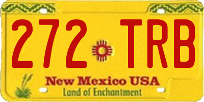NM license plate 272TRB