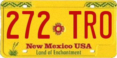 NM license plate 272TRO