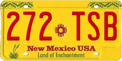 NM license plate 272TSB