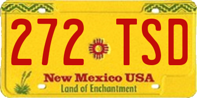 NM license plate 272TSD