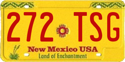 NM license plate 272TSG