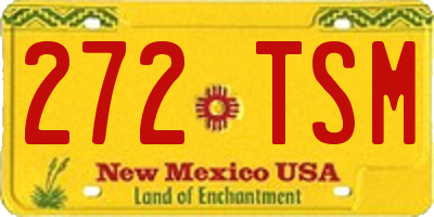 NM license plate 272TSM