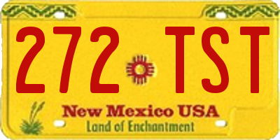NM license plate 272TST
