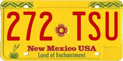 NM license plate 272TSU