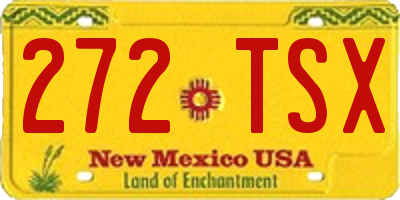 NM license plate 272TSX