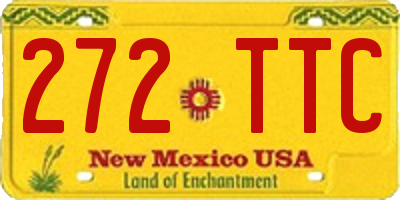 NM license plate 272TTC