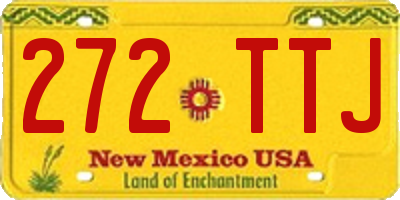 NM license plate 272TTJ