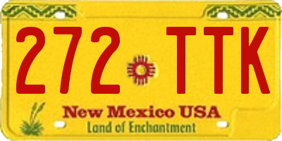 NM license plate 272TTK